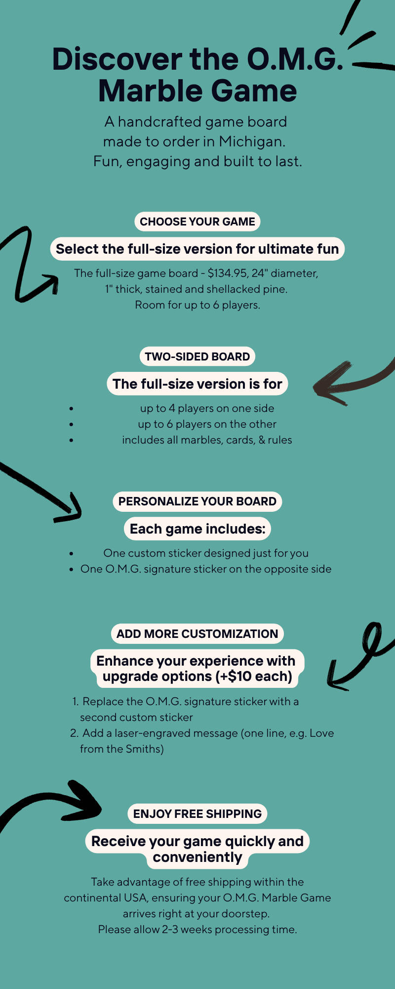 Family Board Game Order marble board game